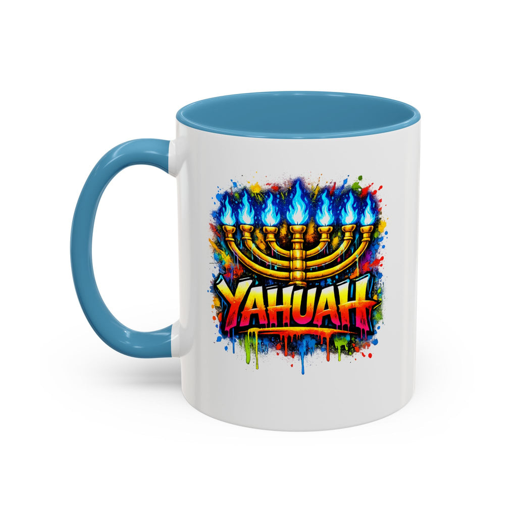 Yahuah colorful Menorah Coffee Mug